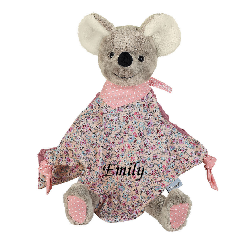  - mabel souris - plat carré fleur rose 30 cm 